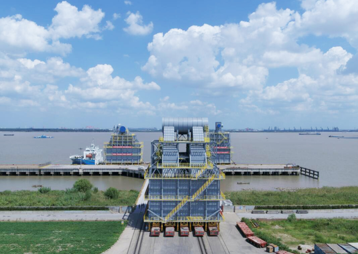 浙石化渔山岛13台工业炉滚装移运项目