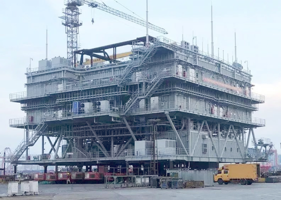 中广核惠州海上升压站滚装移运项目