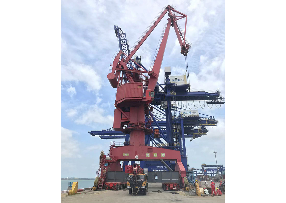 海口门机桥吊滚装移运项目