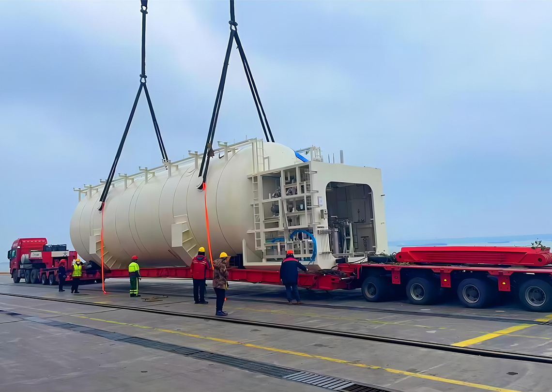 4台250m³船用LNG燃料罐运输项目